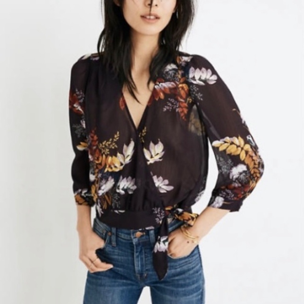 Madewell wrap blouse